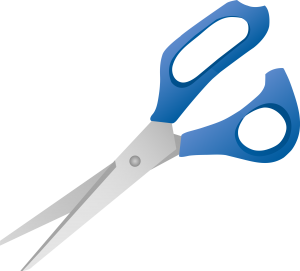 Blue scissors PNG image download-4356